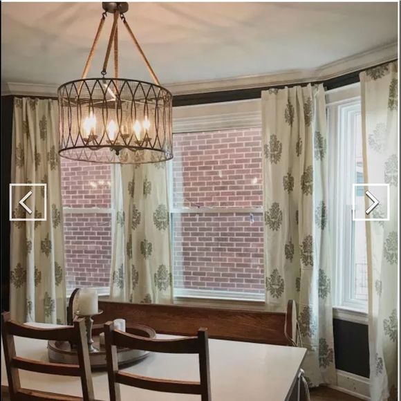 Like new Ballard designs drapes 4 108”long Bingham Printed Damask Draper… - Picture 7 of 12